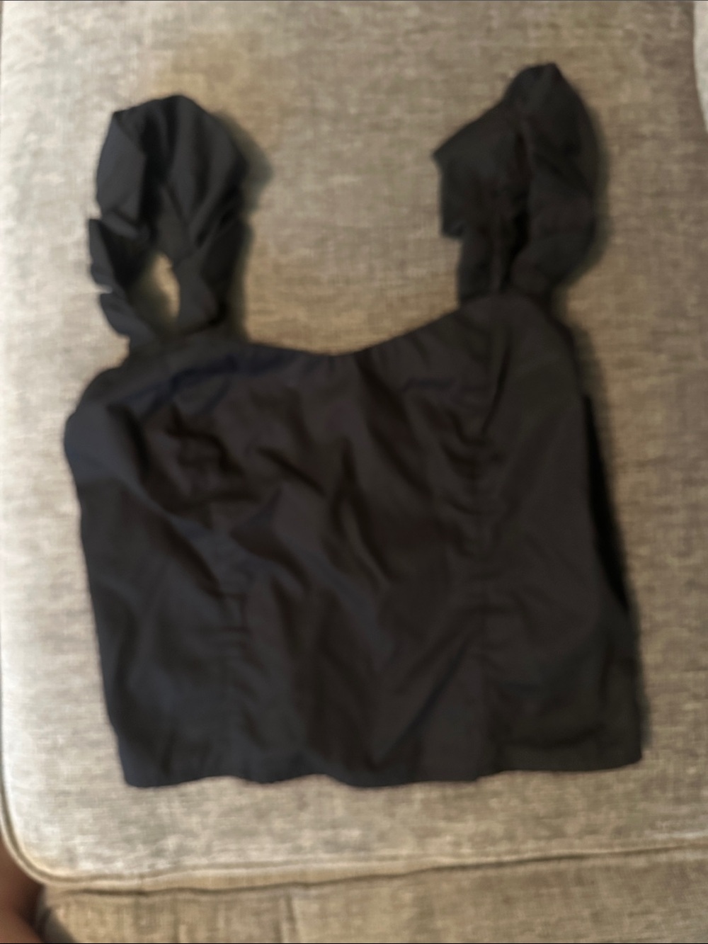 Abercrombie Black Women's Square-Neck Tank Top with Straps